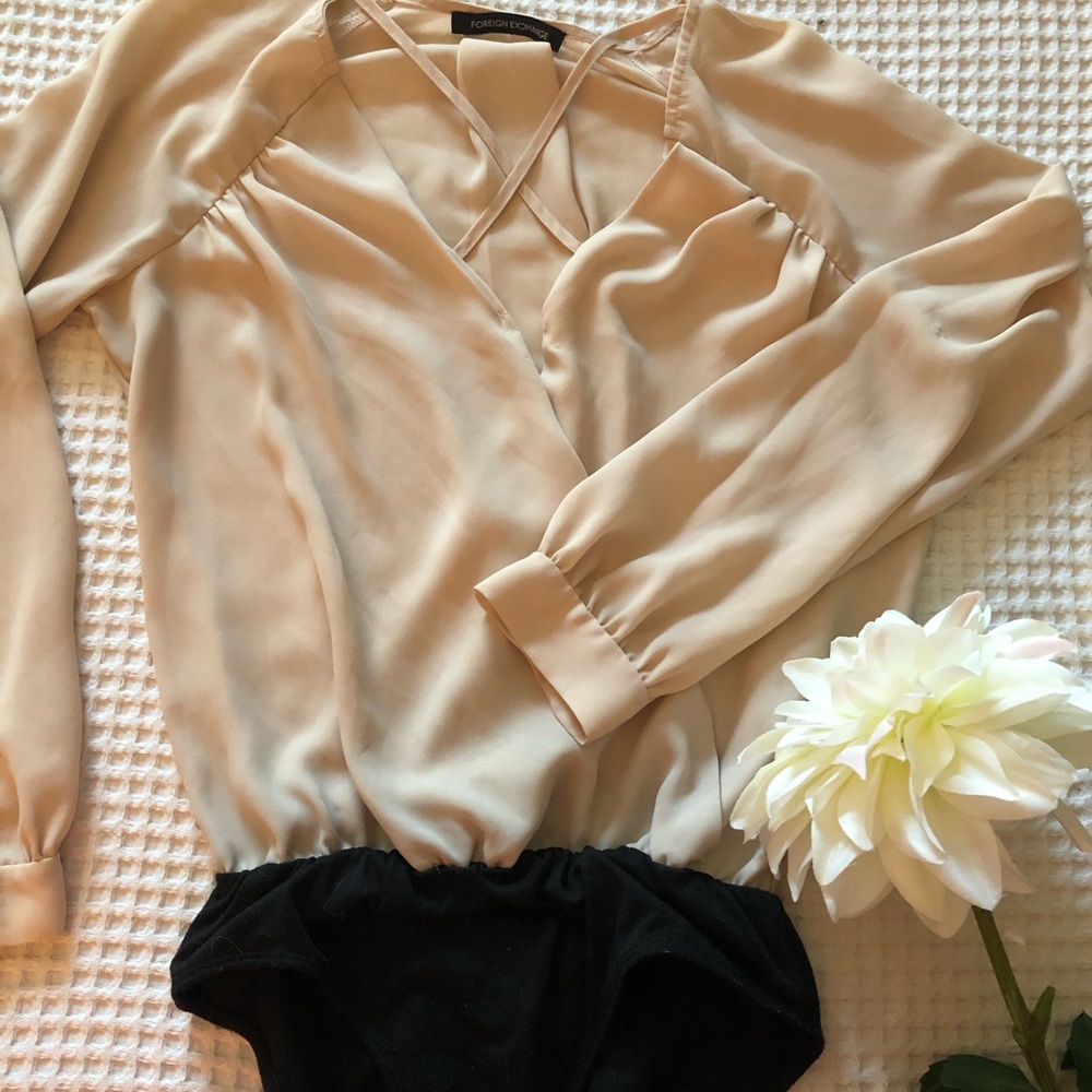 One piece blush blouse